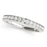 Prong in Channel Half Eternity Ring in Gold & Platinum