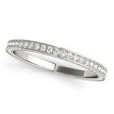Multirow Prong in Channel Half Eternity Ring in Gold & Platinum