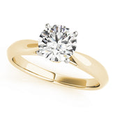 Eternal Solitaires Round Diamond Engagement Ring — 9K/18K Gold & Platinum
