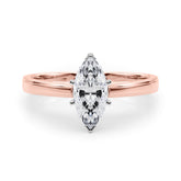 Radiant Solitaires Any Shape Round Diamond Engagement Ring — 9K/18K Gold & Platinum