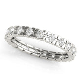 Lab-Grown Round Cut Diamond Box Set Eternity Wedding Ring.