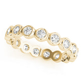 Bezel Set Full Eternity Ring in Gold & Platinum