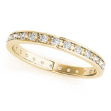 0.50-3.00ct Lab-Grown Round Cut D/VVS Diamond Pave Set Full Eternity Wedding Ring.