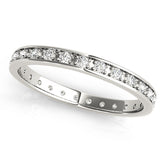 0.50-3.00ct Lab-Grown Round Cut D/VVS Diamond Pave Set Full Eternity Wedding Ring.