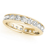 Channel Set Full Eternity Ring in Gold & Platinum