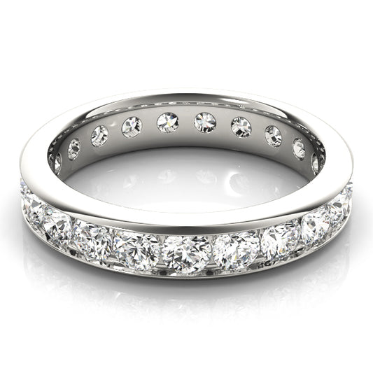 IGI Lab-Grown Round Cut Diamond Eternity Wedding Band.