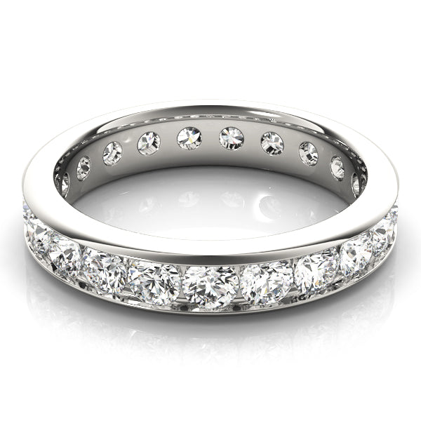 IGI Lab-Grown Round Cut Diamond Eternity Wedding Band.