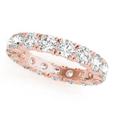 Prong Full Eternity Ring in Gold & Platinum