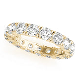 Round Cut Diamond 4-Prong Claw Set Full Eternity Wedding Ring