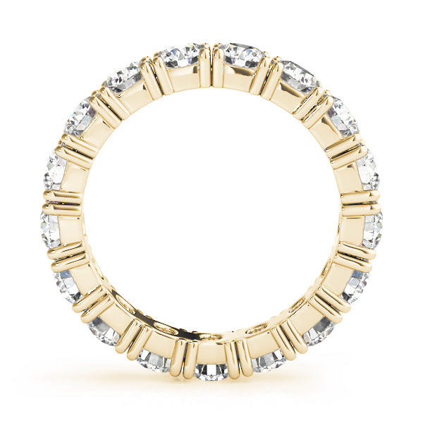 Round Cut Diamond 4-Prong Claw Set Full Eternity Wedding Ring