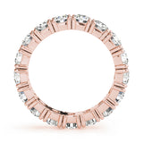 Round Cut Diamond 4-Prong Claw Set Full Eternity Wedding Ring