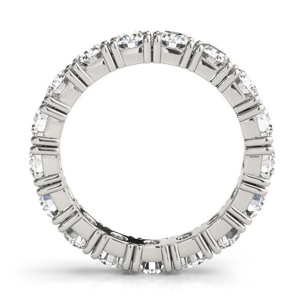 Round Cut Diamond 4-Prong Claw Set Full Eternity Wedding Ring