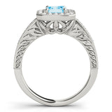 Regal Halo Emerald Diamond Engagement Ring — 9K/18K Gold & Platinum