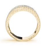 Multi Row Pavã© Milgrain Engagement Rings Half Eternity Ring