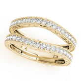 Wraps & Inserts Filigree Half Eternity Ring in Gold & Platinum