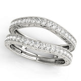 Wraps & Inserts Filigree Half Eternity Ring in Gold & Platinum