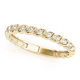 Prong Set Half Eternity Ring in Gold & Platinum