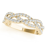 Multi Row Twisted Shank Engagement Rings Half Eternity Ring