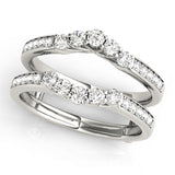 Curved Wrap Half Eternity Ring in Gold & Platinum