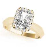 Lustrous Solitaires Any Shape Emerald Diamond Engagement Ring — 9K/18K Gold & Platinum