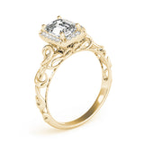 Artisan Solitaires Any Shape Emerald Diamond Engagement Ring — 9K/18K Gold & Platinum
