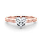 Noble Remount Round Diamond Engagement Ring — 9K/18K Gold & Platinum