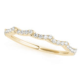 Wavy Half Eternity Ring in Gold & Platinum