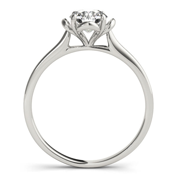 Lab-Grown Round Cut Diamond 4-Prong Solitaire Engagement Ring.