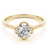 Lab-Grown Round Cut Diamond 4-Prong Solitaire Engagement Ring.