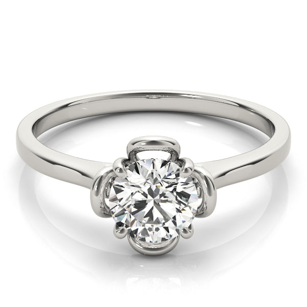 Lab-Grown Round Cut Diamond 4-Prong Solitaire Engagement Ring.