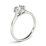 Lab-Grown Round Cut Diamond 4-Prong Solitaire Engagement Ring.