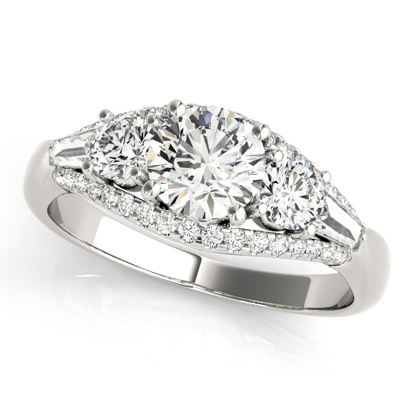 Three Stone Diamond Engagement Ring