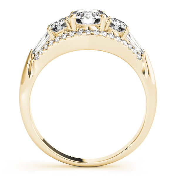 Lab Grown 3 Stone Diamonds Four Prong Setting Engagement