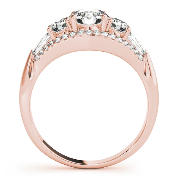 Lab Grown 3 Stone Diamonds Four Prong Setting Engagement
