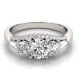 Three Stone Diamond Engagement Ring
