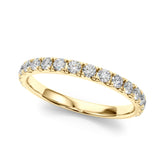 French-Cut Round Diamond Half Eternity Ring in Gold & Platinum