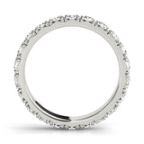 Round Cut Diamond Four Prong French Cut Full Eternity Wedding Ring