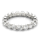 Round Cut Diamond Single Shared Prong Full Eternity Wedding Ring