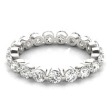 Round Cut Diamond Single Shared Prong Full Eternity Wedding Ring