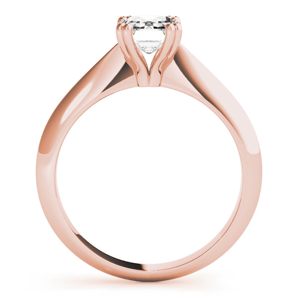 Lab-Grown Emerald Cut D-VVS Diamond Double Prong Solitaire Engagement Ring.
