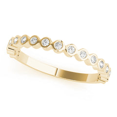 Stackable Bezel Set Half Eternity Ring in Gold & Platinum