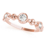 Stackable Half Eternity Ring in Gold & Platinum