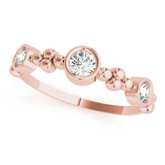 Stackable Half Eternity Ring in Gold & Platinum