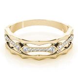 Diamond Half Eternity Ring in Gold & Platinum