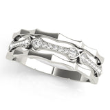 Diamond Half Eternity Ring in Gold & Platinum