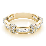 Diamond Half Eternity Ring in Gold & Platinum