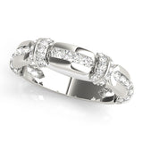 Diamond Half Eternity Ring in Gold & Platinum
