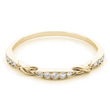 Stackable Vintage Inspired Half Eternity Ring in Gold & Platinum