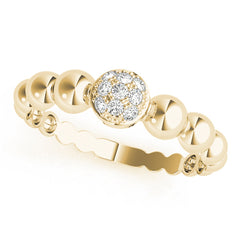 Stackable Half Eternity Ring in Gold & Platinum