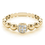 Stackable Half Eternity Ring in Gold & Platinum
